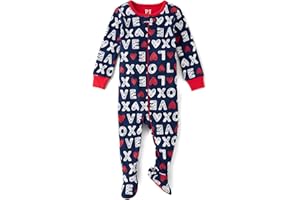 The Children's Place baby-boys And Toddler Long Sleeve 100% Cotton Zip-front One Piece Footed Pajama