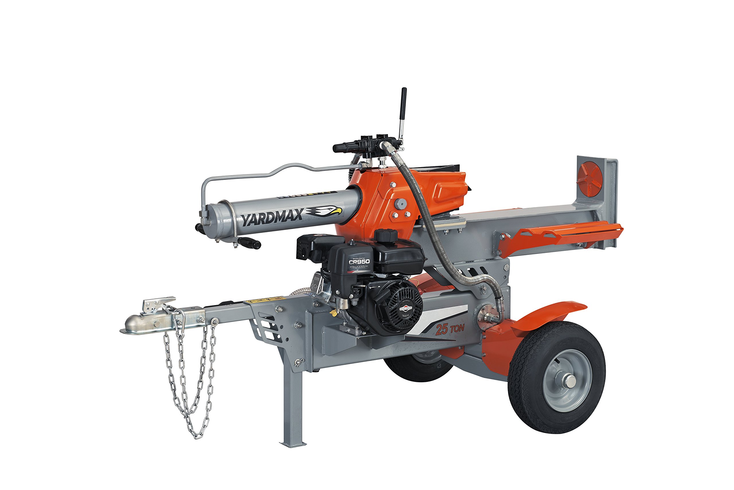 YARDMAX YS2565 25 Ton Half Beam Gas Log Splitter, 4way wedge, Briggs