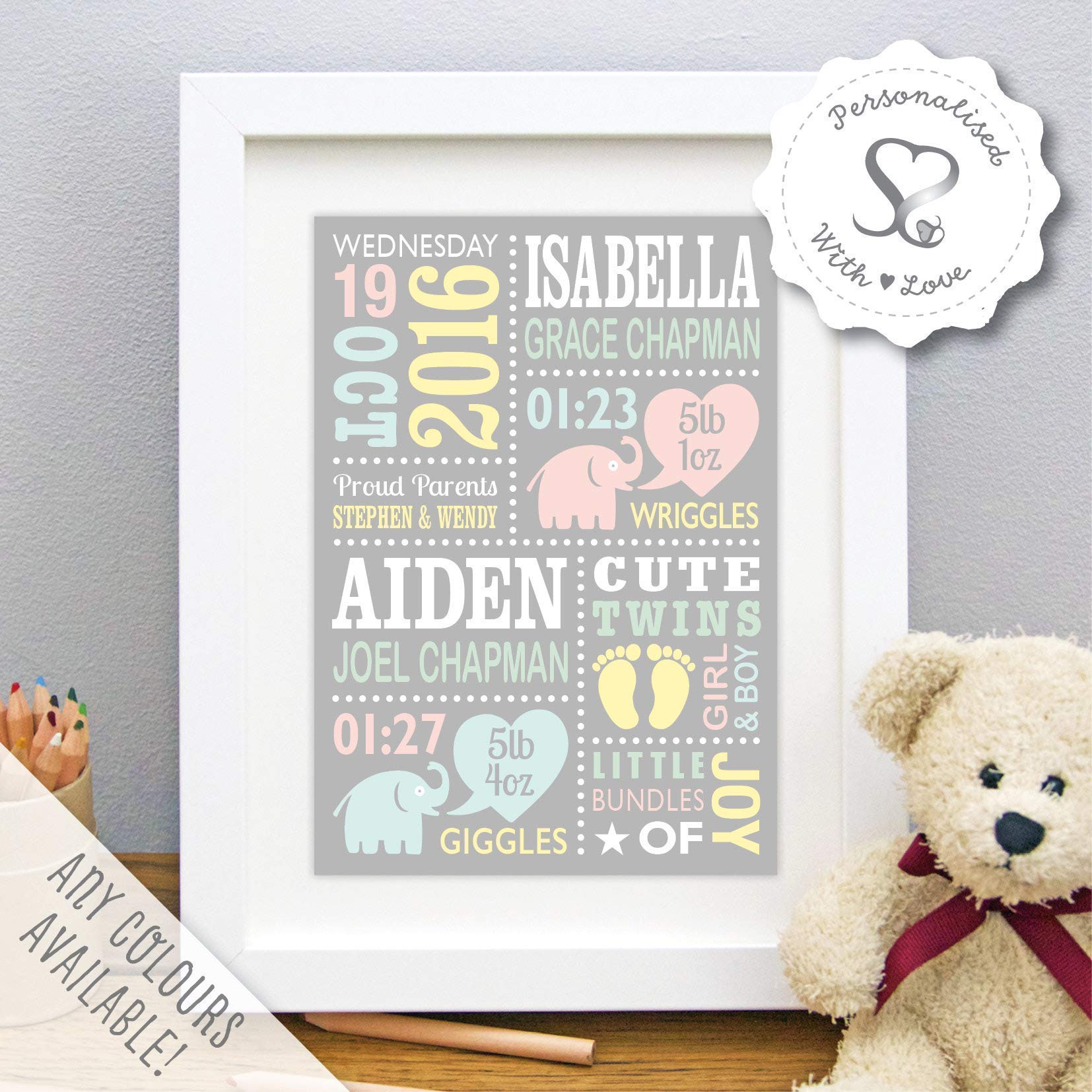 personalised baby dove