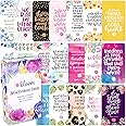bloom daily planners Act of Kindness Deck - Set of 30 Mini Encouragement Cards with Positive Quotes - Small 2” x 3.5" Cards - Assorted Designs