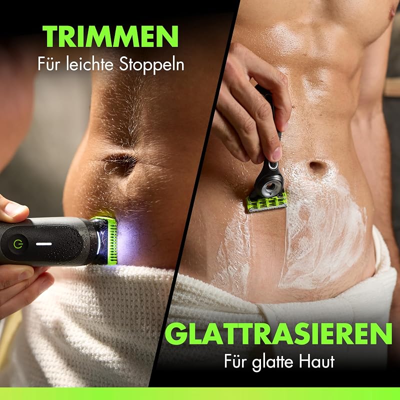 Labs i7 Body + Intimate Trimmer Herren, Schwarz/Grün