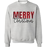 Merry Christmas Sweatshirts for Women, Christmas Sweatshirts, Cute Holiday Sweater, Christmas Crewneck Sweater Black