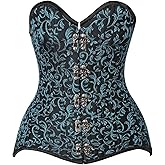 Daisy corsets womens Daisy Corsets Top Drawer Curvy Teal Brocade Double Steel Boned Overbust Corset