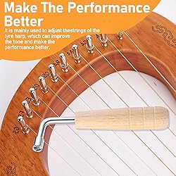 XLIUAX Lyre Tuning Wrench, 4mm/0.15in Lever Harp