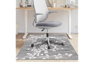 NANGELRN Office Chair Mat for Hardwood Floor, Rug Protector for Rolling Chair, Non-Slip Backing, 36"x48", Computer Chair Mat, Low-Pile Floor Mat for Home/Office,Gray