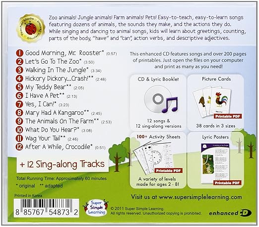 Super Simple Learning Super Simple Songs Animals Amazon Com Music