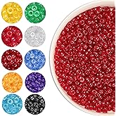 WIMIVI 1200pcs Red Glitter Pony Beads (6x9mm), Pony Beads Bulk for Bracelets Necklace Jewelry Making, Beading Supplies, Hair Beading, Arts & Crafts Materials for Jewelry Making