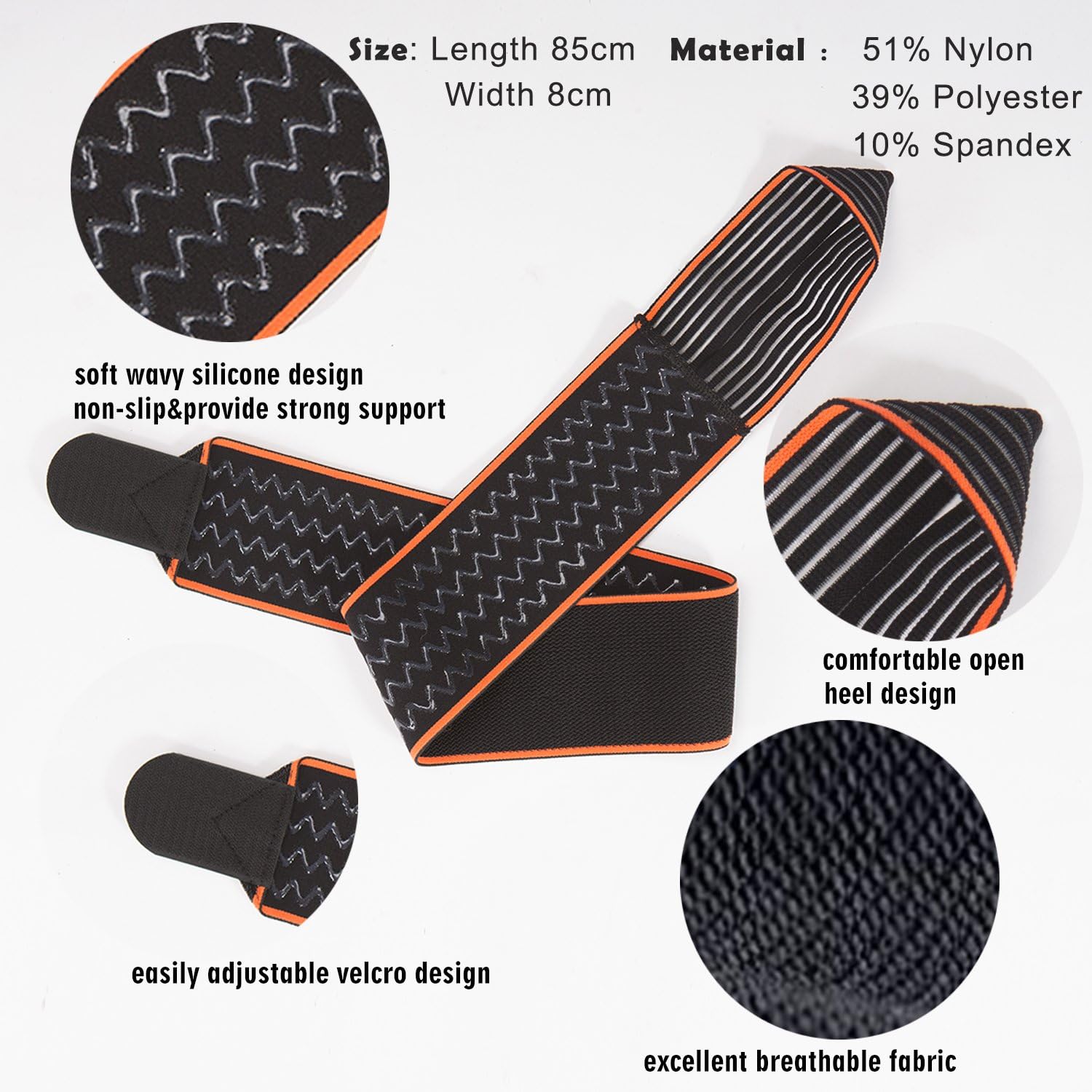 LOKEP Ankle Brace Breathable Ankle Support Adjustable Ankle Stabilizer with Compression Wrap Support, Suitable for Men & Women, Sports -One Size Fits All（Orange） : Sports & Outdoors