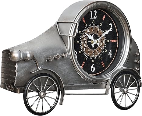 [en.casa] Reloj de Pared Decorativo diseño Coche clásico con Pantalla