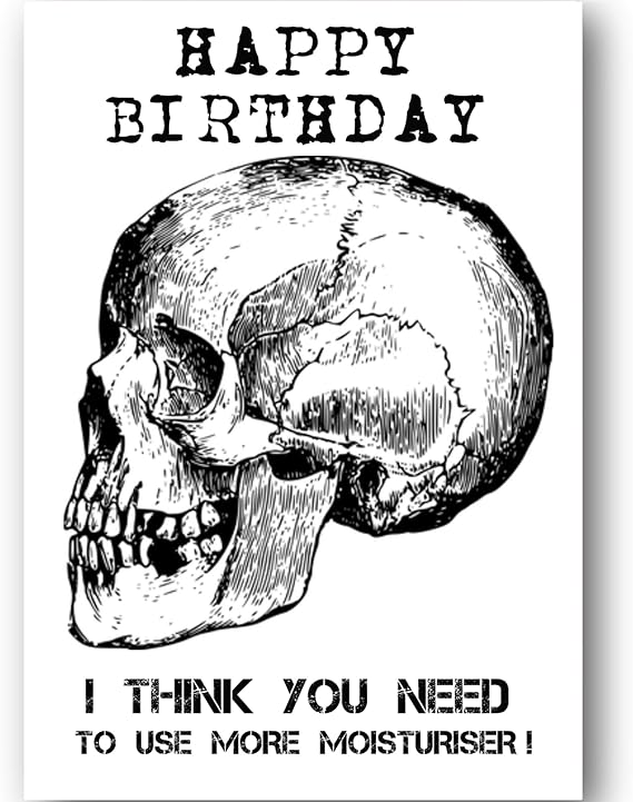 Skull Greetings Card, Skull Card, Skull Birthday Card, Skull Birthday ...
