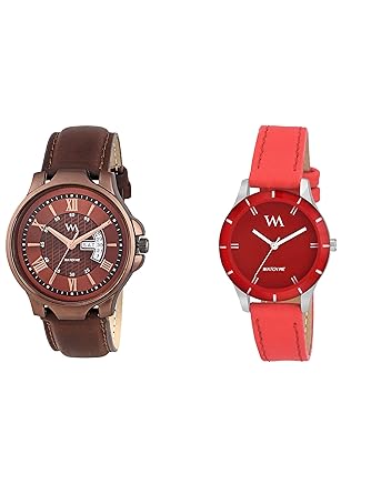 Watch Me Stylish Wrist Watch GIF Set Combo for Couple Men and Women DDWM-09-WMAL-211 Watch for Mens Under 500 ; Watches for Mens Stylish ; Watch for Men Stylish Latest