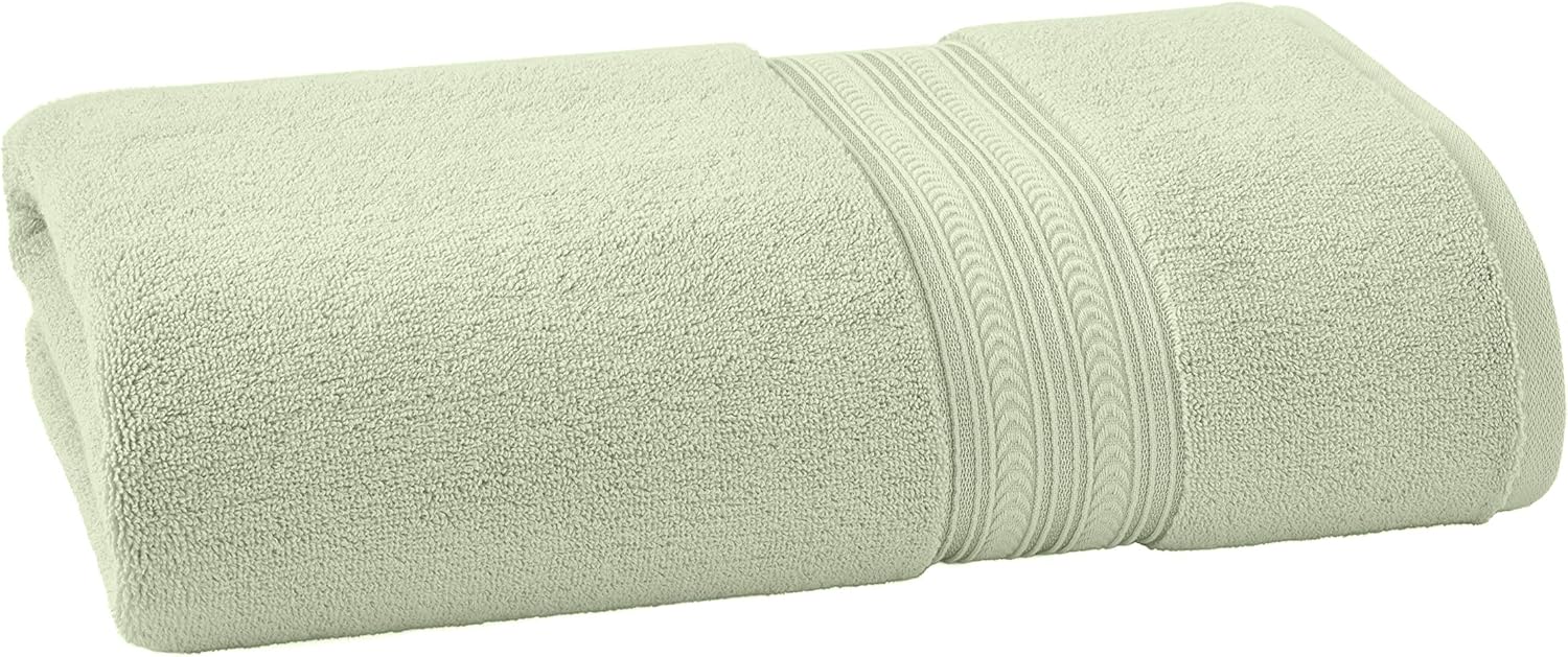 Better Homes & Gardens BHG Thick and Plush Solid Bath Sheet | Super Soft Cotton, Green Lily