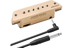 AMUMU SP60BCM Magnetic Passive Soundhole Humbucker Pickup for Acoustic Guitars