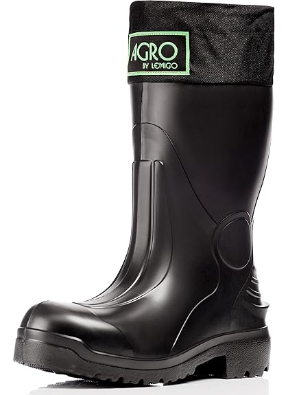 LEMIGO Professionelle Herren Gummistiefel Superleichter Stoff Eva Rausnehmbare Wärmende Einlage mit Klett Elastisch 897