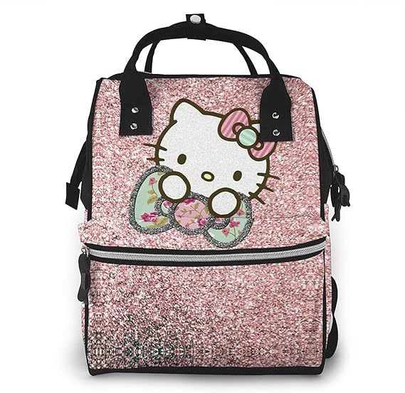 Bling Hello Kitty Diaper Bag Backpack Waterproof Multifunctional
