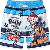 Paw Patrol Nickelodeon Chase and Marshall Boys UPF 50+ Swim Trunks Bathing Suit for Toddler and Big Kids