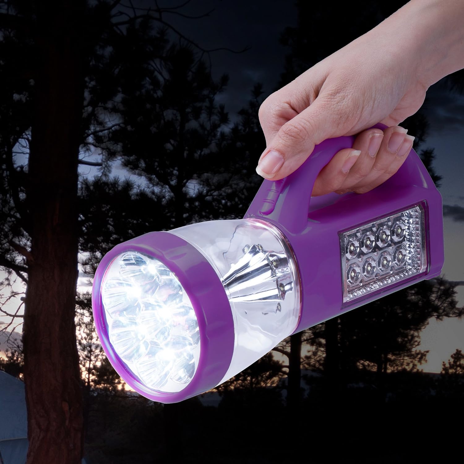 Wakeman 3 in 1 LED Lantern, Flashlight and Panel Light, Lightweight Camping Lantern Outdoors (for Camping Hiking Reading and Emergency) (Purple), 75-CL1008: Sports & Outdoors