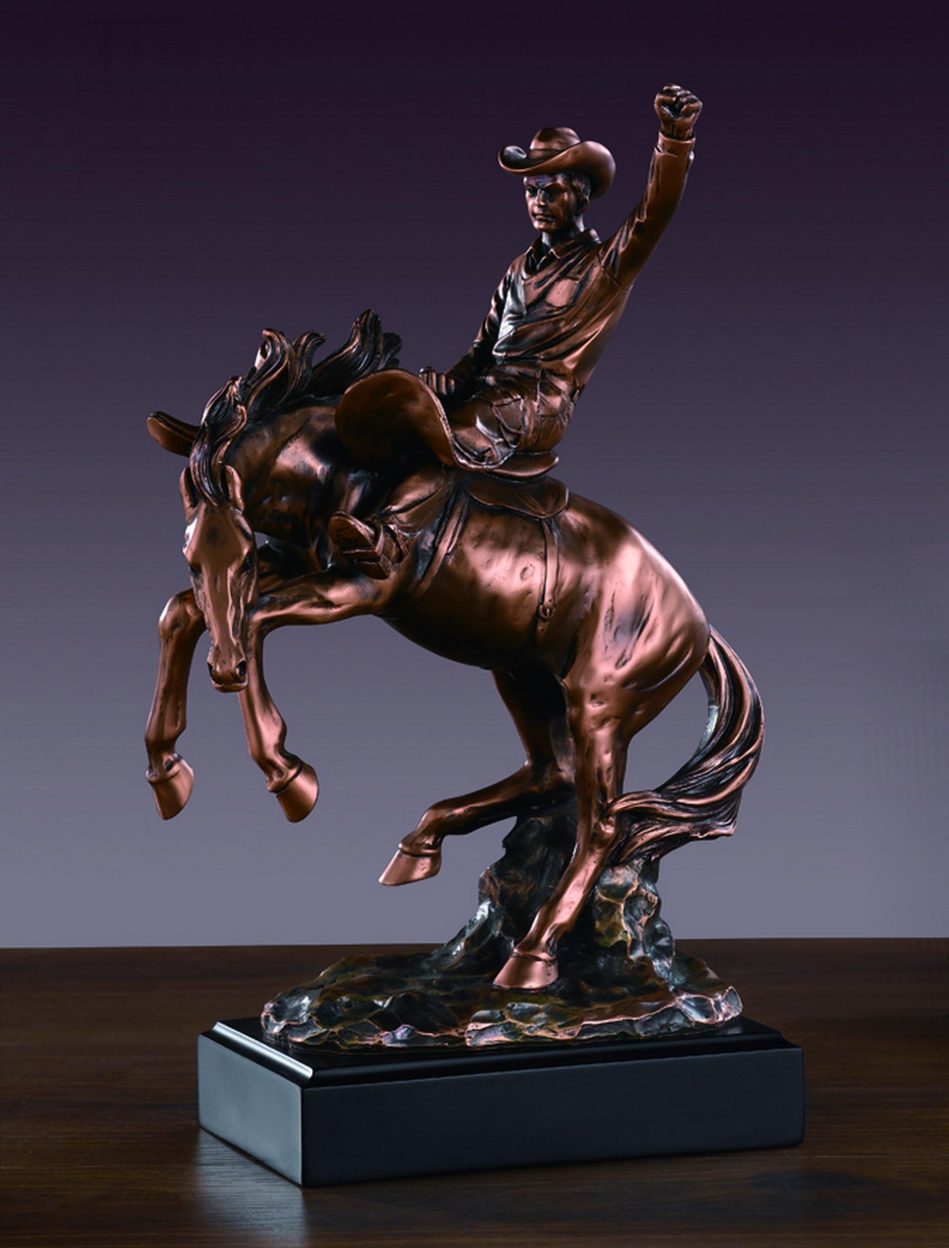 Cowboy & Horse Statue I