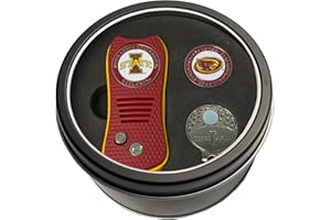 Team Golf NCAA Gift Set Switchblade Divot Tool, Cap Clip, & 2 Double-Sided Enamel Ball Markers, Patented Design, Less Damage to Greens, Switchblade Mechanism