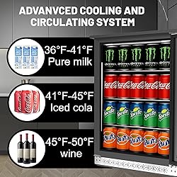 ChillFoce 20 Inch Built in Beverage Fridge with