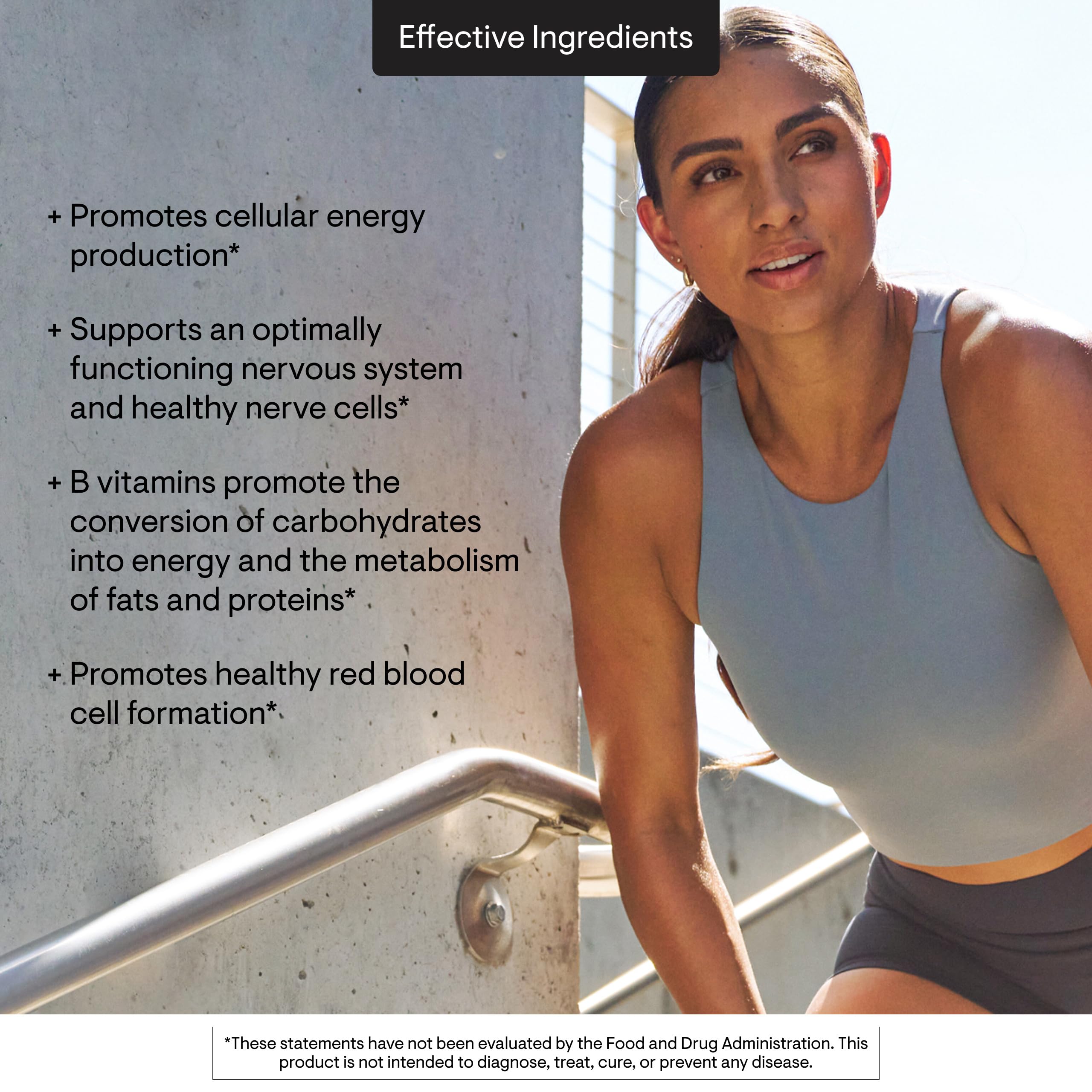 THORNE Basic B-Complex - Tissue-Ready Vitamin B Complex Supplement with Choline - Supports Cellular Energy Production, Brain Health & Red Blood Cell Formation* - Gluten-Free - 60 Servings