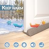 HIZH Heavy Under Door Draft Excluder 35.4 in Gray with Pull Ring view 3