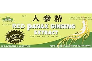 Royal King Red Panax Ginseng Extract 6000mg, 0.33 Fl Oz (Pack of 30)
