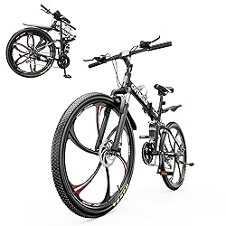 Max4out 26 Inch Folding Mountain Bike, 21 Speed