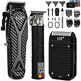LQT Hair Clippers for Men Professional, Hair Trimmer & Beard Electric Razor Kit, Barber Clipper Set for Men’s Grooming Cordless with LCD Display, Hair Cutting Clippers and Trimmers Set