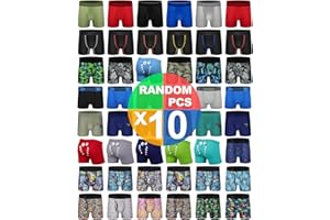 CONKEND Boys Boxer Briefs,Cotton Toddler Underwear Breathable Mesh Performance Sport Big Boy Boxer Briefs with Fly 5Pack