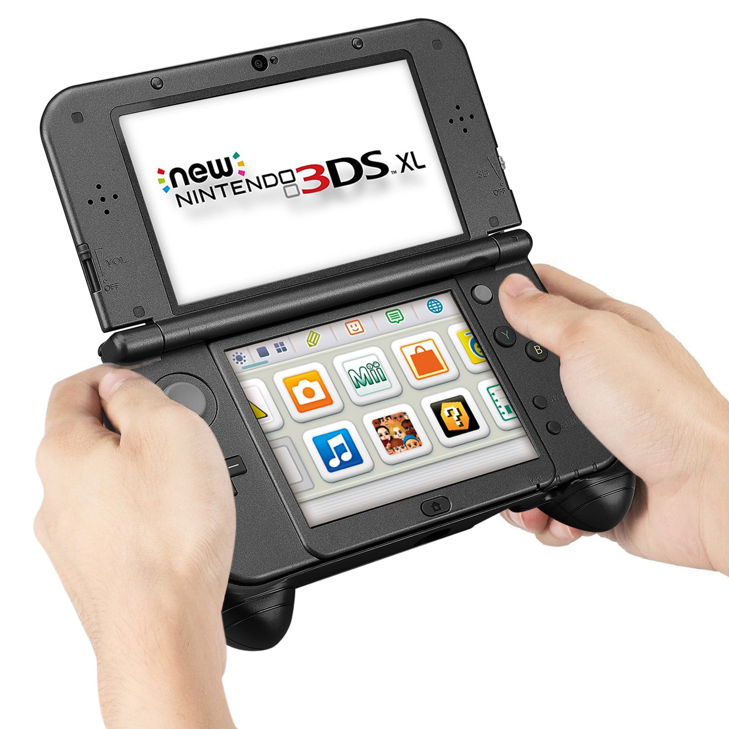 TNP New Nintendo 3DS XL Hand Grip - Protective Cover Controller Case | Ergonomic Comfort | Anti Slip Handle | with Kick-Stand | for 3DS XL LL 2015 Model