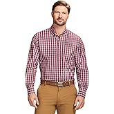 Izod Mens Performance Comfort Long Sleeve Plaid Button Down