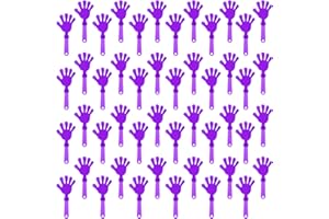 ZCYSRLQIN 100 Pcs Lilac Purple Hand Clappers 7.5 Inch Clappers Noisemakers Noise Makers Party Favors Plastic Clapper Sporting Events Cheers Ball Dance Basketball Football Noisemakers（Lilac Purple）