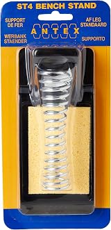 Antex ST4 Soldering Iron Stand Bench Holder Nickel Plated Sponge Tip Cleaner view 3