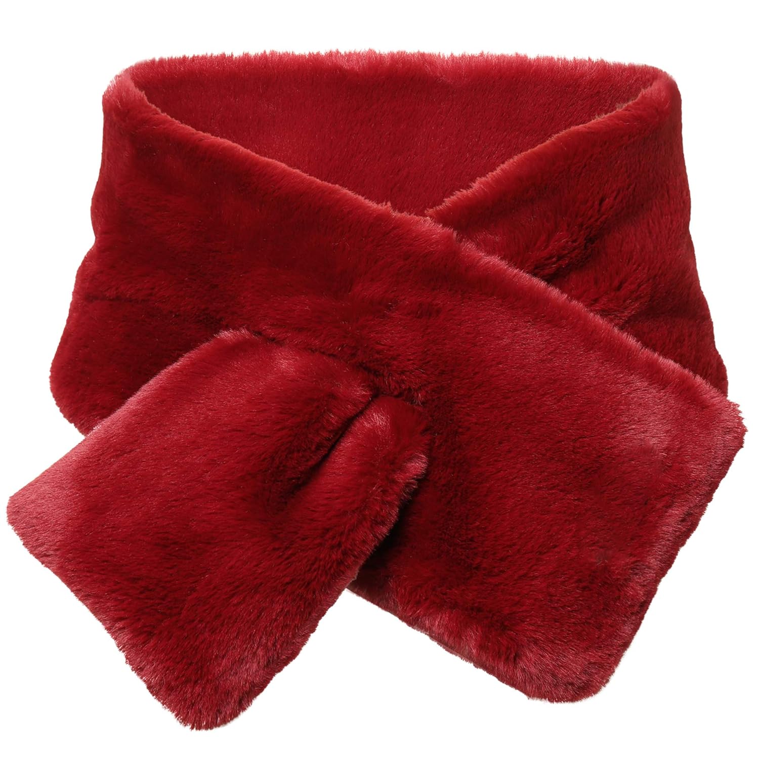 BABEYOND Womens Faux Fur Collar Shawl Faux Fur Scarf Wrap Evening Cape