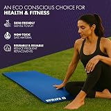 KAYMAN Exercise Yoga Mat Non Slip Blue 183 x 60 cm 8 mm Thick view 2