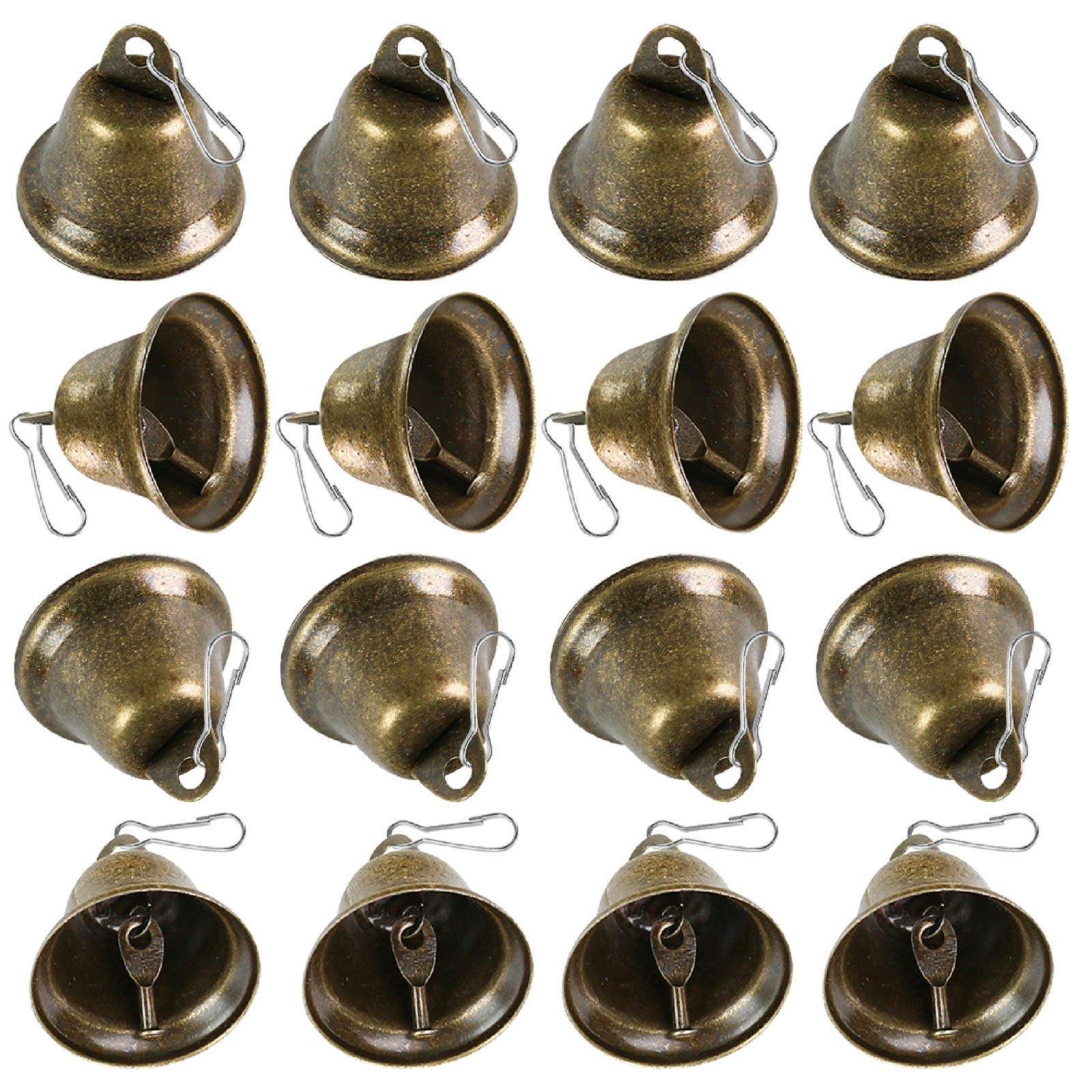 BigOtters Craft Bells, 16PCS Bronze Jingle Vintage Bells (1.5