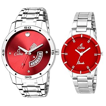 Analogue, Day and Date Display Red Dial Men and Women's Watch