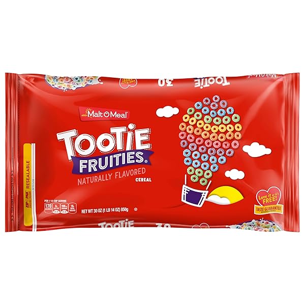 MALT-O-MEAL TOOTIE FRUITIES BREAKFAST CEREAL, COLORFUL AND FRUITY...