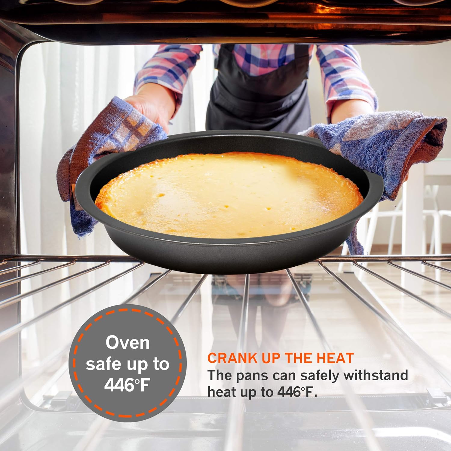 Nonstick Bakeware Baking Set, 6 Pc Dark Gray Baking Pans Set Kitchen Oven Safe Basics PTFE PFOA Free Baking Sheet Set with Loaf Pan, Two Round Cake Pans, Medium Cookie Sheet, Roasting Pan & Muffin Pan: Kitchen & Dining