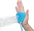 Aquapaw Pet Bathing Tool – Sprayer and Scrubber in One – Compatible with Indoor Shower or Outdoor Garden Hose – for Dog and Cat Grooming – Garden Hose and Shower Adapters Included