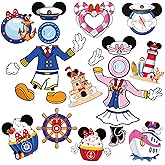 RiVolTa Mouse Cruise Door Magnets - 24 Pcs Cute Ship Cabin Decorations Magnetic Stickers Personalized Funny Cartoon Animal Anchor Stateroom Decals Carnival Birthday Holiday Party Accessories Car Decor