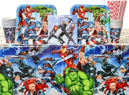 Amazon Com Marvel Avengers Birthday Party Supplies Pack For 16