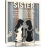 Sister Gifts from Sister, Sister Birthday Gifts for Sister from Sister, Sister Christmas Gifts from Sister Friend Bestie Desk Decorative Sign Gifts