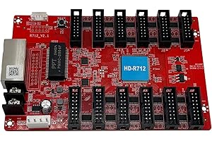 AZARPIXEL Huidu HD R712 LED Receiving Card – Dual-Mode Synchronous/Asynchronous Control – 12x HUB75E Outputs, 131K–262K Pixel Load – Compatible with PWM IC, VP Series, LED Display Systems
