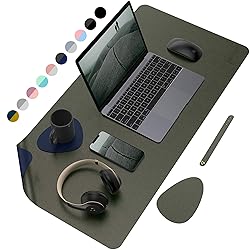 AFRITEE Desk Pad Protector Mat - Dual Side PU