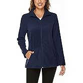 Hibelle Women's Outdoor Full-Zip Thermal Fleece Jacket with Pockets
