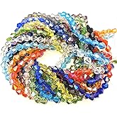 6mm Bicone Crystal Glass Beads Briolette Rondelle Bead for Jewelry Making Assorted 15 Color Faceted Spacer Beads 600pcs