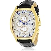 Invicta Men's 14330 Specialty Tonneau Watch with 3 Textured Leather Strap Set