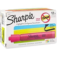 SHARPIE Tank Style Highlighters, Chisel Tip, Assorted, Box of 12